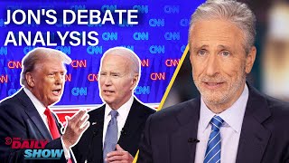 Jon Stewarts Debate Analysis Trumps Blatant Lies and Bidens Senior Moments  The Daily Show [upl. by Auj811]