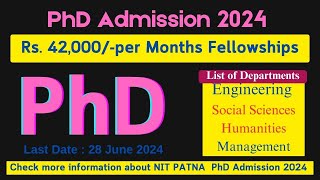 PhD Admission Notification 2024 [upl. by Naitsirk]