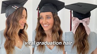 9 Easy GRADUATION Hairstyles amp HACKS for 2023  Cap amp Gown Hairstyles [upl. by Nosle]