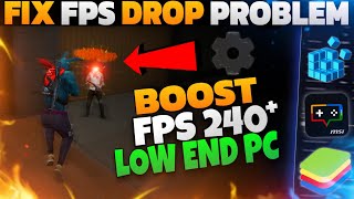 BOOST FPS  SECRET Settings To Increase FPS In Low End Free Fire PC  Fps Drop Bluestacks 5  Msi 5 [upl. by Ailehc]