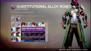 Destiny 2 Warlock Substitutional Alloy ArmorPhenotype Plasticity Ornament [upl. by Forster]