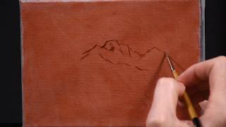 Classical Oil Painting Demonstration in Real Time  Landscape Part 1 Drawing [upl. by Aedni]