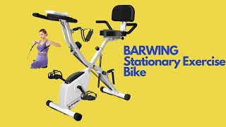 BARWING Stationary Exercise Bike for Home Workout [upl. by Eda338]