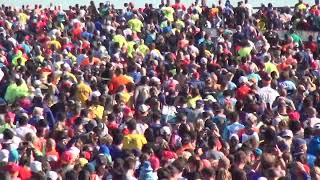 50000 Start the NYC Marathon heading across the Verrazano Bridge [upl. by Rabma215]