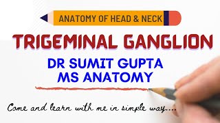 TRIGEMINAL GANGLION  ANATOMY  Meckels cave  Trigeminal neuralgia [upl. by Htrag]