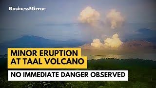 Minor Eruption at TaalVolcano No Immediate Danger Observed [upl. by Iret]