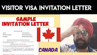 How To Write Invitation Letter For Canada। Visitor Visa। Sample Letter।। [upl. by Eitsyrc249]