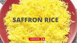 Saffron Rice  Arabian style saffron rice the EASIEST recipe [upl. by Grunenwald]