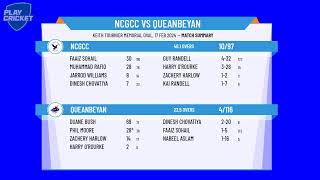 ACT Premier Cricket  Mens 2nd Grade  Round 20  NCGCC v Queanbeyan  Day 1 [upl. by Wallas267]