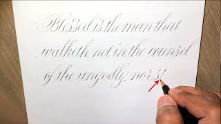 WRITING COPPERPLATE SCRIPT CALLIGRAPHY WITH A PENCIL  PAUL ANTONIO COPPERPLATE [upl. by Boris458]