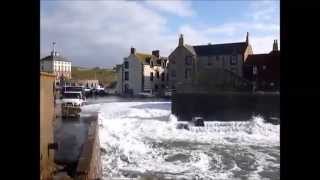 Spectacular Storm footage Eyemouth and Berwick upon Tweed 5 7 metre High Spring Tide 21 3 15 [upl. by Dnamron515]