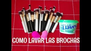 Como limpiar las brochas de maquillaje [upl. by Telimay38]