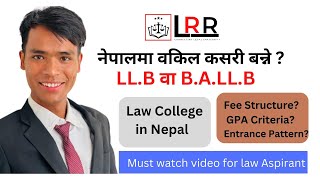 Study Law in Nepal  Become a Lawyer in Nepal or Judge salary and Scope Ft Adv Prakash Rawat [upl. by Maurita894]