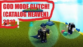 InvincibleGod ModeAimbot Glitch on ROBLOX Catalog Heaven 2019 NO HACKS [upl. by Namlas]