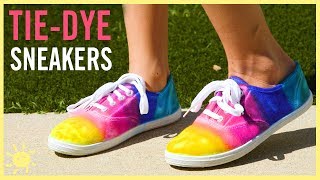 DIY  TieDye Sneakers Made w Sharpies [upl. by Ailemak]