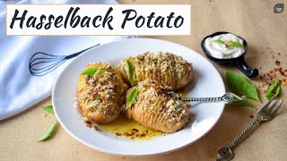 Hasselback Potatoes  Hasselback Potatoes with Cheese  How to make Crispy Baked Potatoes [upl. by Adnirb]