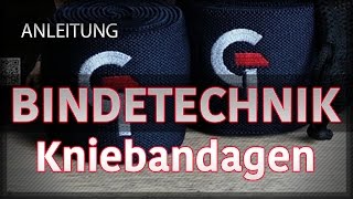 Anleitung Arten der Wickeltechniken  KnieBandagen richtig wickeln  GTEC KneeWraps [upl. by Mallorie942]