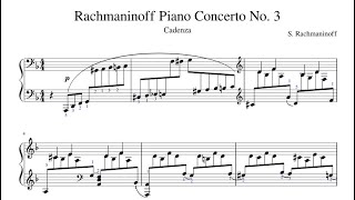 Rachmaninoff Piano Concerto No3  Cadenza with score [upl. by Angelico127]