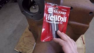 Old Tractor Restoration Tip 5 Repairing Damaged Threads With HeliCoil Thread Repair Inserts [upl. by Emerald138]