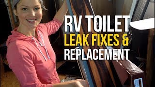 RV Living RV Renovations and Replacing Motor Home Toilet [upl. by Culliton]