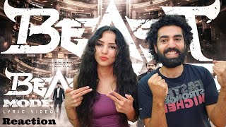 🇮🇳 BEAST MODE ON 🔥🔥  Beast Mode  Official Lyric Video REACTION  Beast  Thalapathy Vijay [upl. by Yednarb]