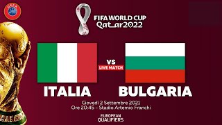 DIRETTA LIVE STREAMING PARTITA QUALIFICAZIONI MONDIALI QATAR 2022 ITALIA VS BULGARIA [upl. by Atinid]