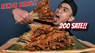 GILA DITANTANG MAKAN 200 TUSUK SATE MBAK KUNTI MENANGIS MELIHAT INI [upl. by Doralia]