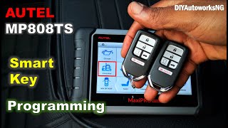 How to PROGRAM Honda Keys  How to add a new KEYLESS ACCESS FOB on HONDA  Autel Scanner MP808TS [upl. by Avivah]