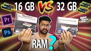 16gb vs 32gb RAM Test  How Much RAM You NEED For Video Editing amp Gaming [upl. by Whiting310]