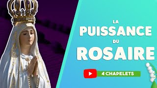 ROSAIRE au SACRÉ COEUR de JÉSUS amp MARIE CHAPELET x4 [upl. by Jegar]