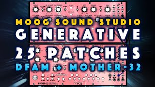 Moog Sound Studio DFAM  Mother32 Generative Patches Demo [upl. by Elleinahc]