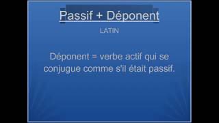 Latin Conjugaison  passif et déponent [upl. by Ramsay]