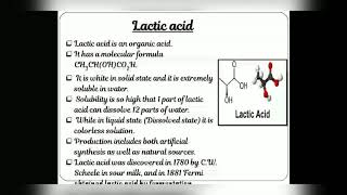 Lactic acid and microbial production [upl. by Jecon253]