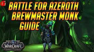 Brewmaster Monk Guide Talents Stagger Rotation Stat Priorities in BFA 81 and beyond [upl. by Nella29]