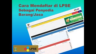 Cara Penyedia Daftar di LPSE [upl. by Palmore]