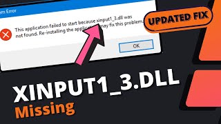 Xinput13dll is Missing from your Computer   2024 UPDATED FIX [upl. by Husein]