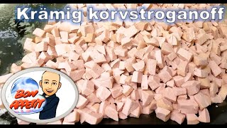 Krämig korvstroganoff med ris [upl. by Arais]