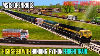 WDG4D  WDM3D PULLING PYTHON FREIGT TRAIN AND  BY PARA GAMING [upl. by Paluas]