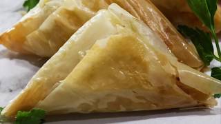 Greek cheese triangle pies [upl. by Notyep]