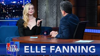 Elle Fanning Reveals How Sarah Paulson Made Her Break Character During Appropriate  Tonight Show [upl. by Moureaux492]