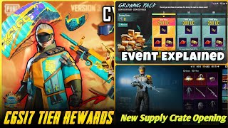 C6s17 Tier Rewards amp RP A6 Gun Skin amp Vehicle BGMIPUBG  Growing Pack  New Supply Crate Opening [upl. by Luelle]