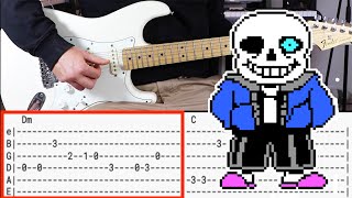 MEGALOVANIA Undertale Guitar Tutorial in 1 minute [upl. by Adnirolc685]