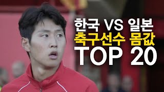 한국 vs 일본 축구선수 몸값 TOP 20 [upl. by Larrabee]