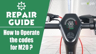 Electric Scooter Repair Guide  How to Operate the codes for M20？ [upl. by Germann529]