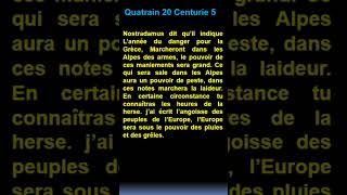 Short  quatrain 20  Centurie 5 de  Nostradamus [upl. by Shep]