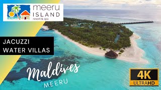 MEERU Island MALDIVES Resort🌴🌴  JACUZZI WATER Villas  4K Room TOUR  Dhiffushi  Vlog Maldivas [upl. by Bergeman829]