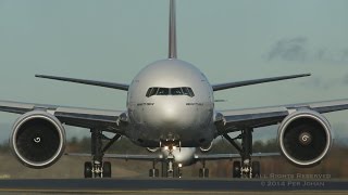 Emirates Boeing 777 landings and takeoffs at OSL [upl. by Rehpotsirhk]