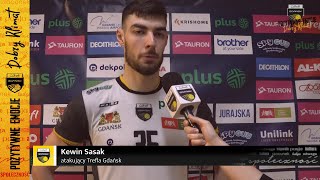 Kewin Sasak po wygranej ze Ślepskiem Malow Suwałki  Trefl Gdańsk [upl. by Kayle499]