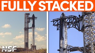 Starship 25 and Booster 9 Restacked and Awaiting Flight  SpaceX Boca Chica [upl. by Gibby258]