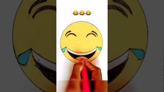 How to draw Joy Face😂 emoji viralshort drawing [upl. by Asilanom76]